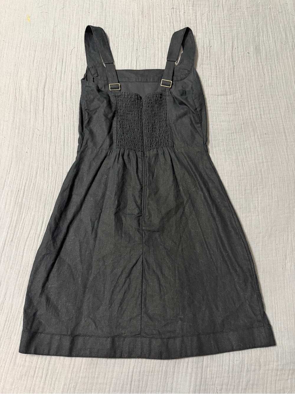 Abercrombie & Finch Linen Blend Women’s Dress Size Small & Tall Black Wide Strap